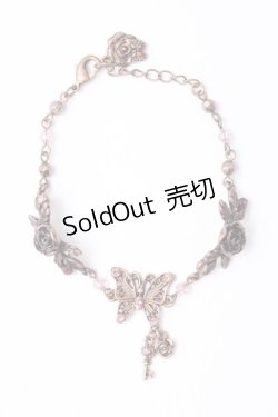 画像1: axes femme / ミニバラ×蝶ブレスレット  アンティークゴルド Y-25-07-14-013-AX-AC-SZ-ZY