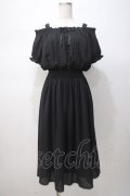 Ank Rouge / 2Wayシフォンマキシワンピース M 黒 Y-25-07-14-109-CA-OP-SZ-ZY