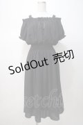 Ank Rouge / 2Wayシフォンマキシワンピース M 黒 Y-25-07-14-109-CA-OP-SZ-ZY