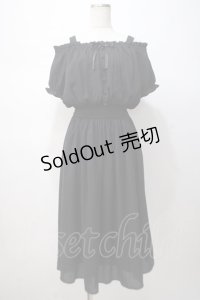 Ank Rouge / 2Wayシフォンマキシワンピース M 黒 Y-25-07-14-109-CA-OP-SZ-ZY