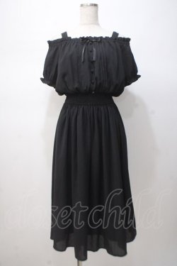 画像1: Ank Rouge / 2Wayシフォンマキシワンピース M 黒 Y-25-07-14-109-CA-OP-SZ-ZY