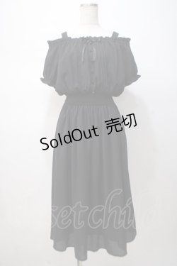 画像1: Ank Rouge / 2Wayシフォンマキシワンピース M 黒 Y-25-07-14-109-CA-OP-SZ-ZY