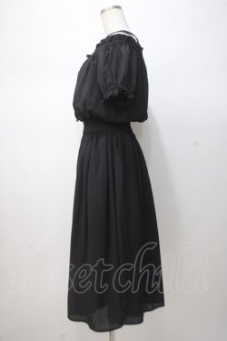 画像2: Ank Rouge / 2Wayシフォンマキシワンピース M 黒 Y-25-07-14-109-CA-OP-SZ-ZY