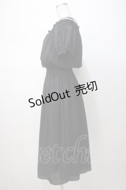 画像2: Ank Rouge / 2Wayシフォンマキシワンピース M 黒 Y-25-07-14-109-CA-OP-SZ-ZY