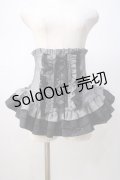 MARBLE / 総フリル編み上げコルセット  グレー Y-25-07-14-113-GO-TO-SZ-ZY