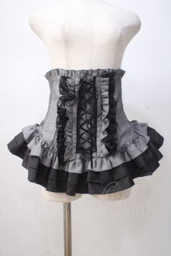 画像1: MARBLE / 総フリル編み上げコルセット  グレー Y-25-07-14-113-GO-TO-SZ-ZY
