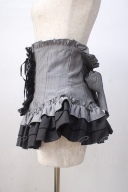 画像2: MARBLE / 総フリル編み上げコルセット  グレー Y-25-07-14-113-GO-TO-SZ-ZY