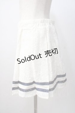画像2: Penderie / レースライン入りスカート 0 ホワイト Y-25-07-14-117-LO-SK-SZ-ZY