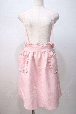 画像1: DearMyLove / バックリボンフリル吊りスカート M ピンク Y-25-07-14-120-EL-SK-SZ-ZY