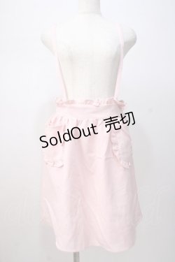 画像1: DearMyLove / バックリボンフリル吊りスカート M ピンク Y-25-07-14-120-EL-SK-SZ-ZY