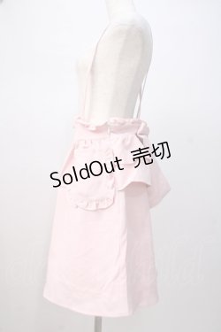 画像2: DearMyLove / バックリボンフリル吊りスカート M ピンク Y-25-07-14-120-EL-SK-SZ-ZY