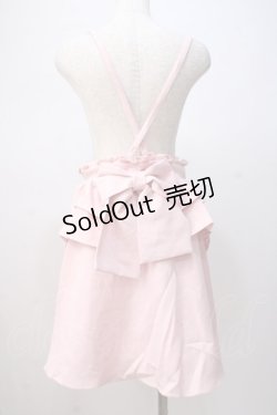 画像3: DearMyLove / バックリボンフリル吊りスカート M ピンク Y-25-07-14-120-EL-SK-SZ-ZY