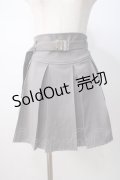 axes femme POETIQUE / プリーツミニスカート M グレー Y-25-07-14-123-AX-BL-SZ-ZI