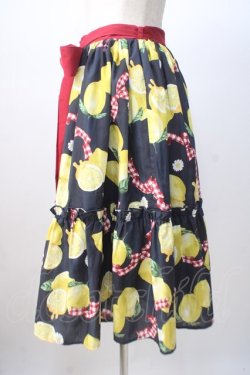 画像3: axes femme kawaii / ストライプレモン柄スカート M 紺 Y-25-07-14-125-AX-SK-SZ-ZY