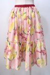画像3: axes femme Kawaii / ストライプレモン柄スカート M ピンク Y-25-07-14-126-AX-SK-SZ-ZH (3)