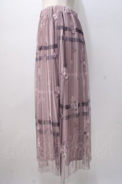 画像2: axes femme / プリントプリーツチュールスカート F パープル Y-25-07-14-128-AX-SK-SZ-ZY