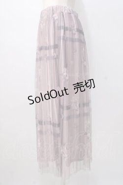画像2: axes femme / プリントプリーツチュールスカート F パープル Y-25-07-14-128-AX-SK-SZ-ZY