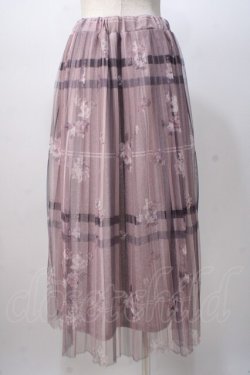 画像3: axes femme / プリントプリーツチュールスカート F パープル Y-25-07-14-128-AX-SK-SZ-ZY