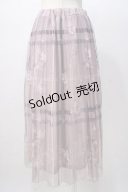 画像3: axes femme / プリントプリーツチュールスカート F パープル Y-25-07-14-128-AX-SK-SZ-ZY