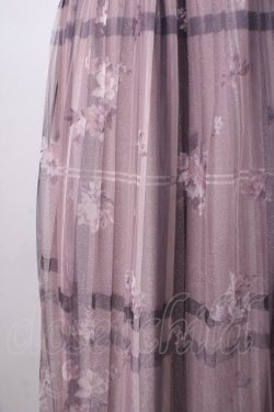 画像4: axes femme / プリントプリーツチュールスカート F パープル Y-25-07-14-128-AX-SK-SZ-ZY