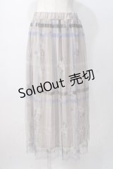 axes femme / プリントプリーツチュールスカート F ベージュ Y-25-07-14-129-AX-SK-SZ-ZY