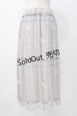 画像3: axes femme / プリントプリーツチュールスカート F ベージュ Y-25-07-14-129-AX-SK-SZ-ZY