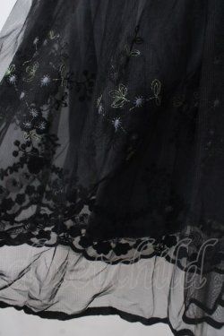 画像3: axes femme POETIQUE / お花刺繍チュールスカート M 黒 Y-25-07-14-131-AX-SK-SZ-ZY