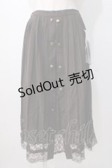 axes femme / フロント釦プリーツスカート M Dブラウン Y-25-07-14-132-AX-SK-SZ-ZY
