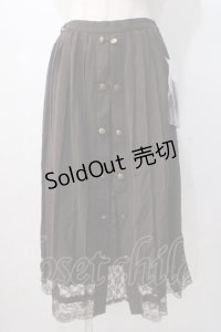 axes femme / フロント釦プリーツスカート M Dブラウン Y-25-07-14-132-AX-SK-SZ-ZY