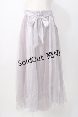 画像1: axes femme / ストライプサテンチュールスカート M ラベンダー Y-25-07-14-133-AX-SK-SZ-ZI