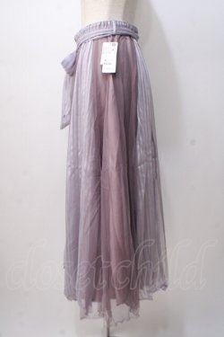 画像2: axes femme / ストライプサテンチュールスカート M ラベンダー Y-25-07-14-133-AX-SK-SZ-ZY