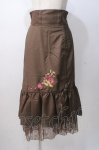 画像1: axes femme / 刺繍入りドロストスカート M モカ Y-25-07-14-134-AX-SK-SZ-ZY (1)