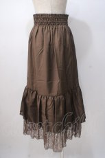 画像3: axes femme / 刺繍入りドロストスカート M モカ Y-25-07-14-134-AX-SK-SZ-ZY (3)