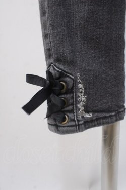 画像4: axes femme / 猫×時計刺繍デニムパンツ M 黒 Y-25-07-14-136-AX-PA-SZ-ZY