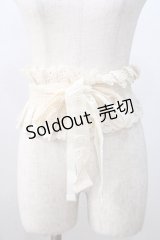 axes femme / プリーツレースサッシュベルト  生成り Y-25-07-14-017-AX-ZA-SZ-ZY