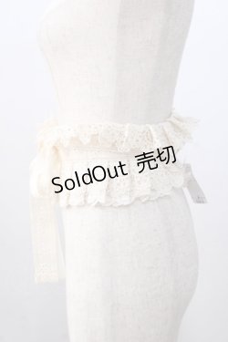 画像2: axes femme / プリーツレースサッシュベルト  生成り Y-25-07-14-017-AX-ZA-SZ-ZY