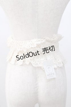 画像3: axes femme / プリーツレースサッシュベルト  生成り Y-25-07-14-017-AX-ZA-SZ-ZY