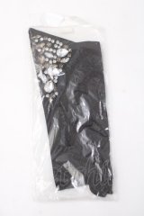axes femme / ゴージャスビジュー付け襟  黒 Y-25-07-14-018-AX-ZA-SZ-ZT0810Y