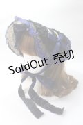 Moi-meme-Moitie / タイニーローズレースリネンヘッドドレス  ブラック×ブルー Y-25-07-14-023-MO-AC-SZ-ZY