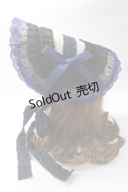 画像2: Moi-meme-Moitie / タイニーローズレースリネンヘッドドレス  ブラック×ブルー Y-25-07-14-023-MO-AC-SZ-ZY