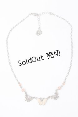 画像2: axes femme / 蝶モチーフネックレス  淡ピンク Y-25-07-14-003-AX-AC-SZ-ZY