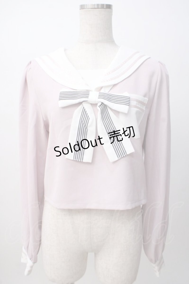 画像1: Ank Rouge / セーラートップス M ピンク Y-25-07-14-028-CA-TO-SZ-ZT455 (1)
