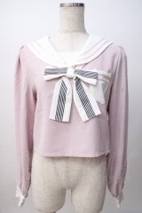 Ank Rouge / セーラートップス M ピンク Y-25-07-14-028-CA-TO-SZ-ZT0725