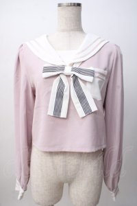 Ank Rouge / セーラートップス M ピンク Y-25-07-14-028-CA-TO-SZ-ZY