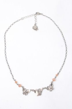 画像3: axes femme / 蝶モチーフネックレス  淡ピンク Y-25-07-14-003-AX-AC-SZ-ZY