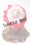 Hoshibako Works / ストロベリー・リボンブーケ　いちご刺繍ベレー  赤 Y-25-07-16-001-LO-AC-AS-ZY