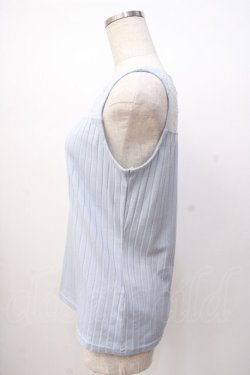 画像2: axes femme / 繊細レースタンク  サックス Y-25-07-16-028-AX-TO-SZ-ZY