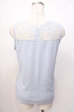 画像3: axes femme / 繊細レースタンク  サックス Y-25-07-16-028-AX-TO-SZ-ZY