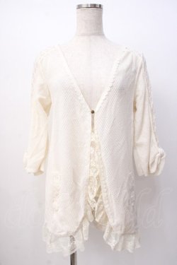 画像1: axes femme / レース切り替えボレロ M 生成り Y-25-07-16-029-AX-TO-SZ-ZY