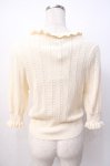 画像3: F＆A / フロントリボン透かし編みニットプルオーバー  生成り Y-25-07-16-030-LO-TO-SZ-ZT455 (3)